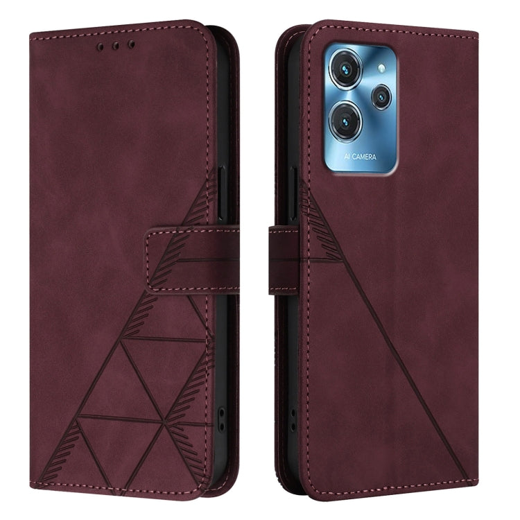 For Oukitel C32 Crossbody 3D Embossed Flip Leather Phone Case