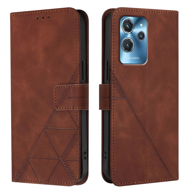 For Oukitel C32 Crossbody 3D Embossed Flip Leather Phone Case