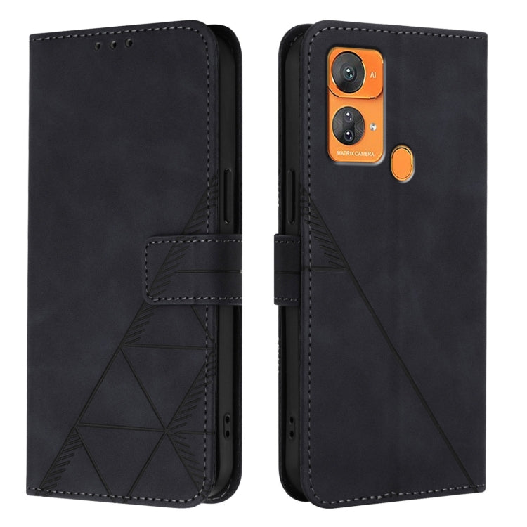For Oukitel C33 Crossbody 3D Embossed Flip Leather Phone Case