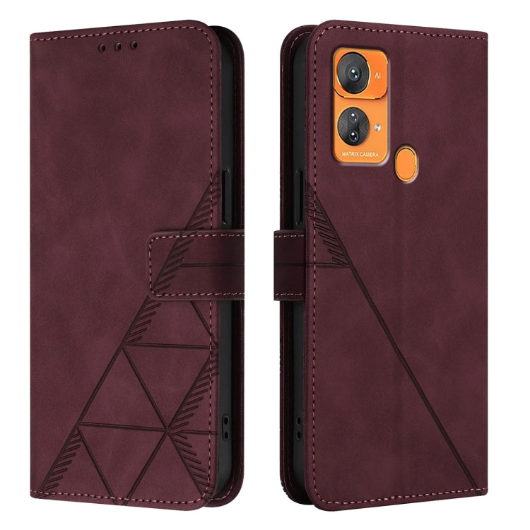 For Oukitel C33 Crossbody 3D Embossed Flip Leather Phone Case