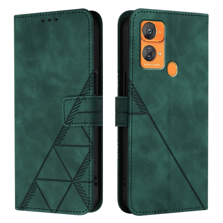 For Oukitel C33 Crossbody 3D Embossed Flip Leather Phone Case