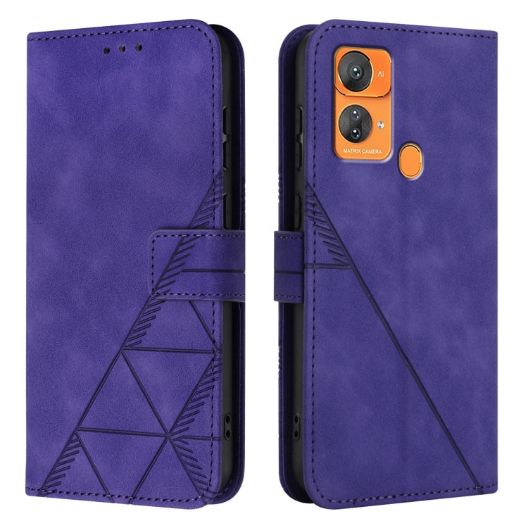 For Oukitel C33 Crossbody 3D Embossed Flip Leather Phone Case
