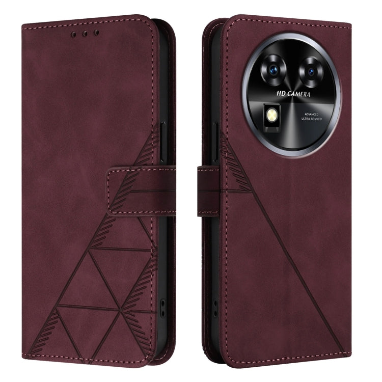 For Oukitel C37 Crossbody 3D Embossed Flip Leather Phone Case