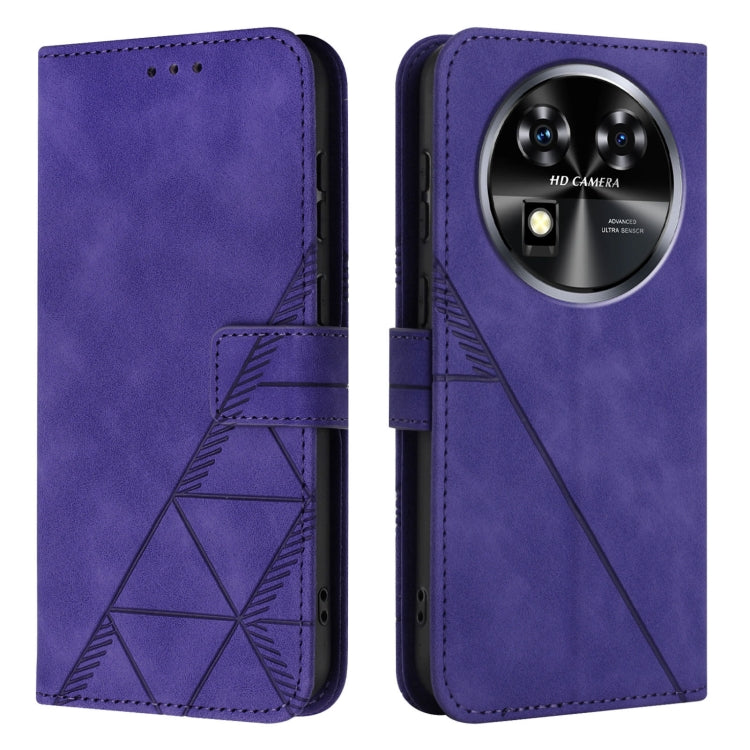 For Oukitel C37 Crossbody 3D Embossed Flip Leather Phone Case
