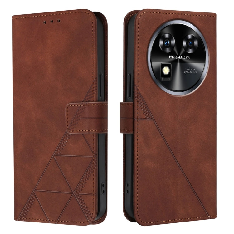 For Oukitel C37 Crossbody 3D Embossed Flip Leather Phone Case