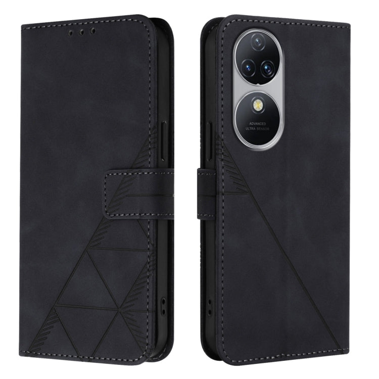 For Oukitel C38 Crossbody 3D Embossed Flip Leather Phone Case