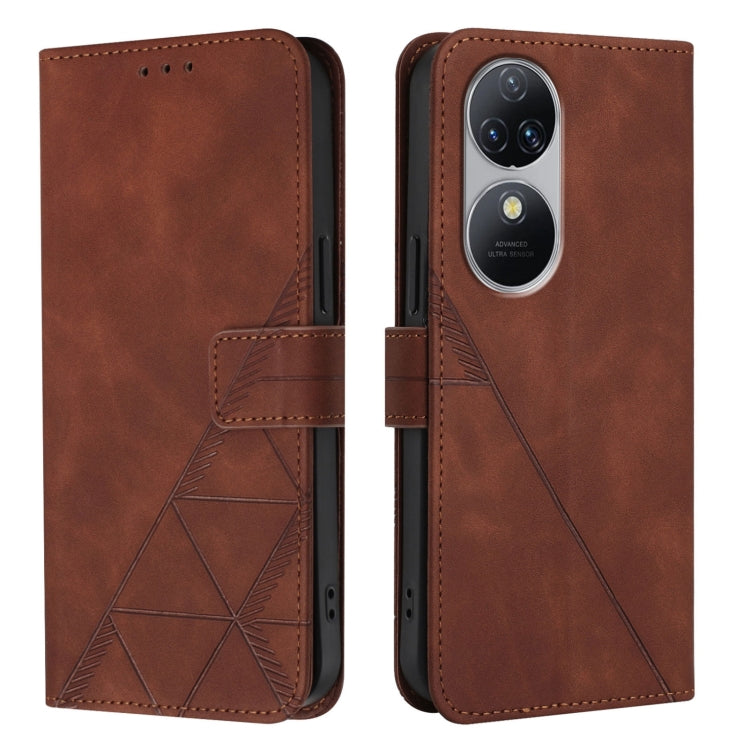 For Oukitel C38 Crossbody 3D Embossed Flip Leather Phone Case