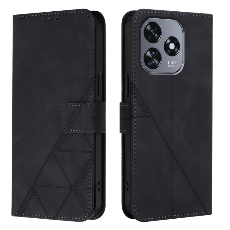 For Oukitel C51 Crossbody 3D Embossed Flip Leather Phone Case