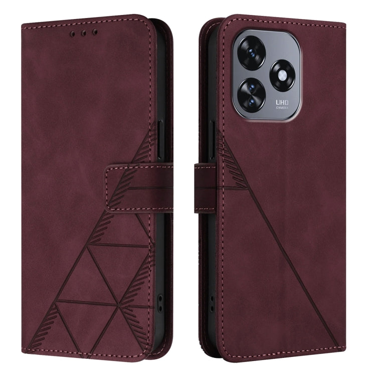 For Oukitel C51 Crossbody 3D Embossed Flip Leather Phone Case