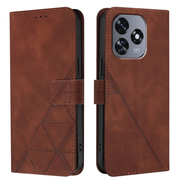 For Oukitel C51 Crossbody 3D Embossed Flip Leather Phone Case