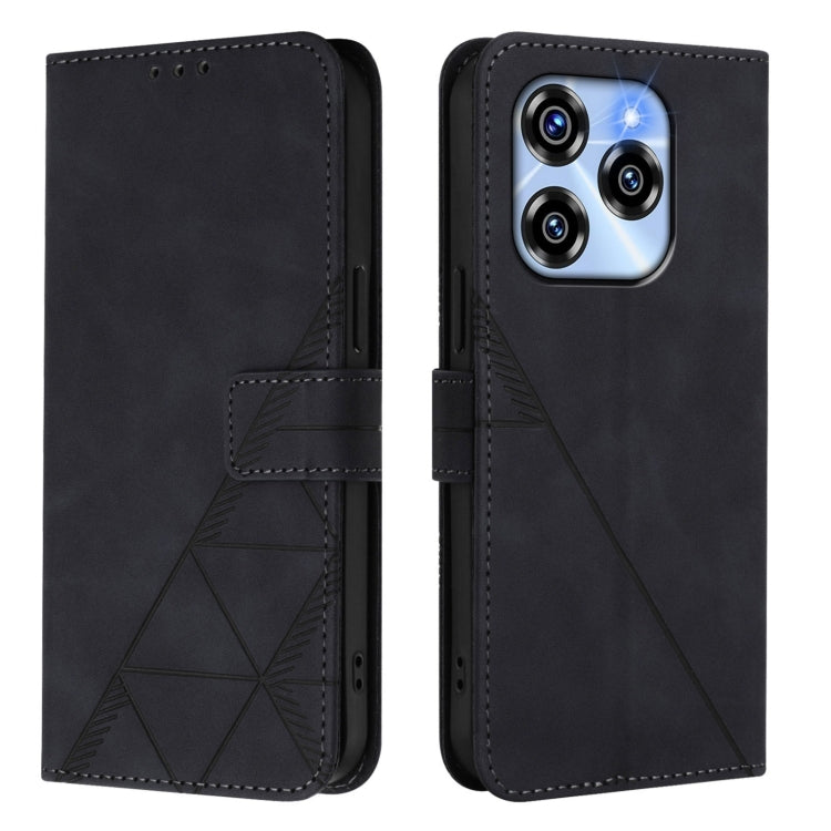 For Oukitel C50 Crossbody 3D Embossed Flip Leather Phone Case