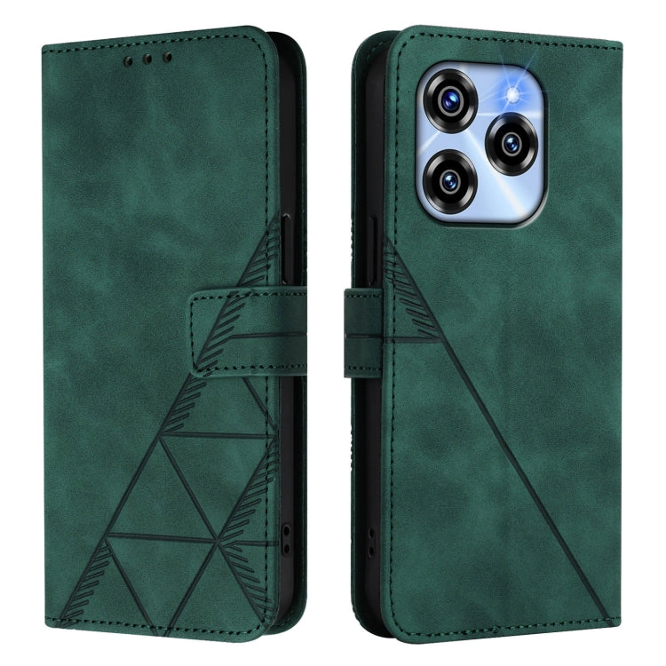 For Oukitel C50 Crossbody 3D Embossed Flip Leather Phone Case