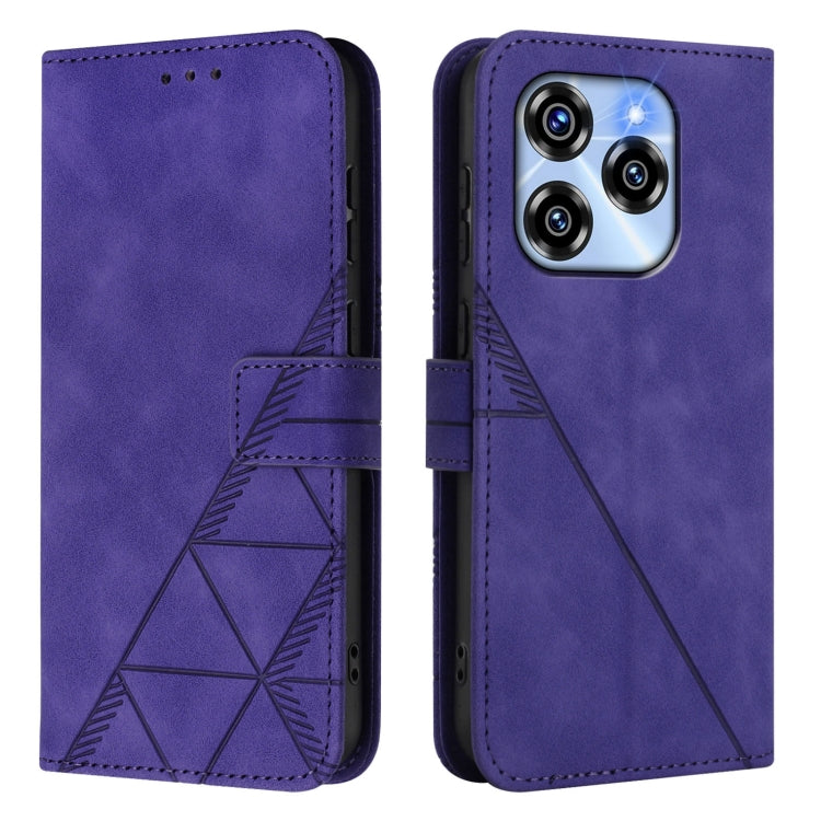 For Oukitel C50 Crossbody 3D Embossed Flip Leather Phone Case