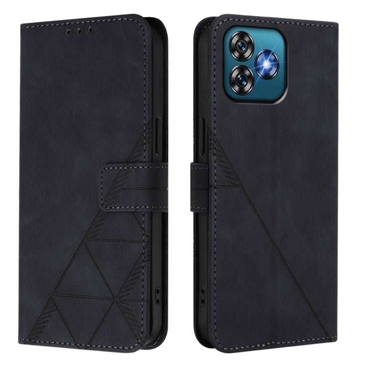 For Oukitel C53 Crossbody 3D Embossed Flip Leather Phone Case