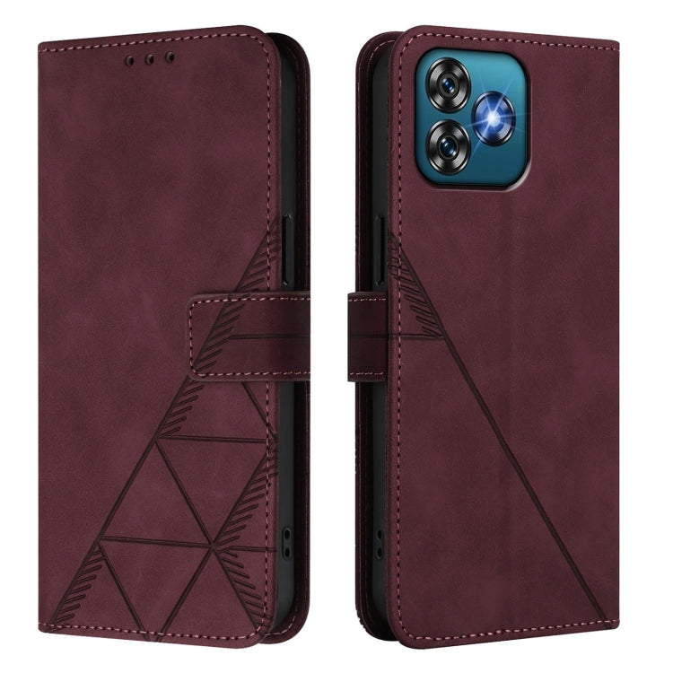 For Oukitel C53 Crossbody 3D Embossed Flip Leather Phone Case