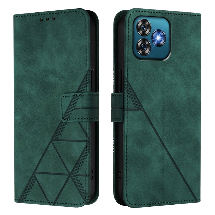 For Oukitel C53 Crossbody 3D Embossed Flip Leather Phone Case