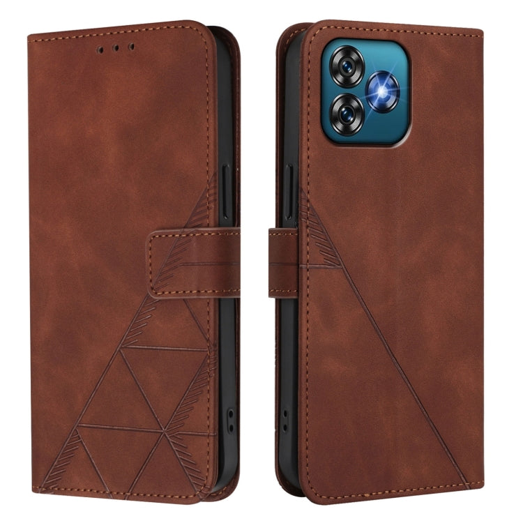 For Oukitel C53 Crossbody 3D Embossed Flip Leather Phone Case