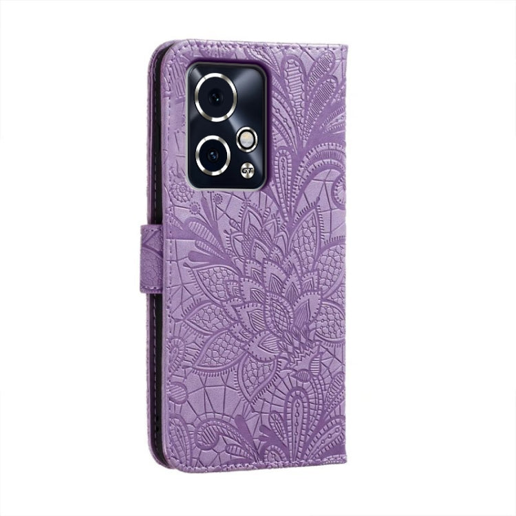 For Honor 90 GT Lace Flower Embossing Flip Leather Phone Case