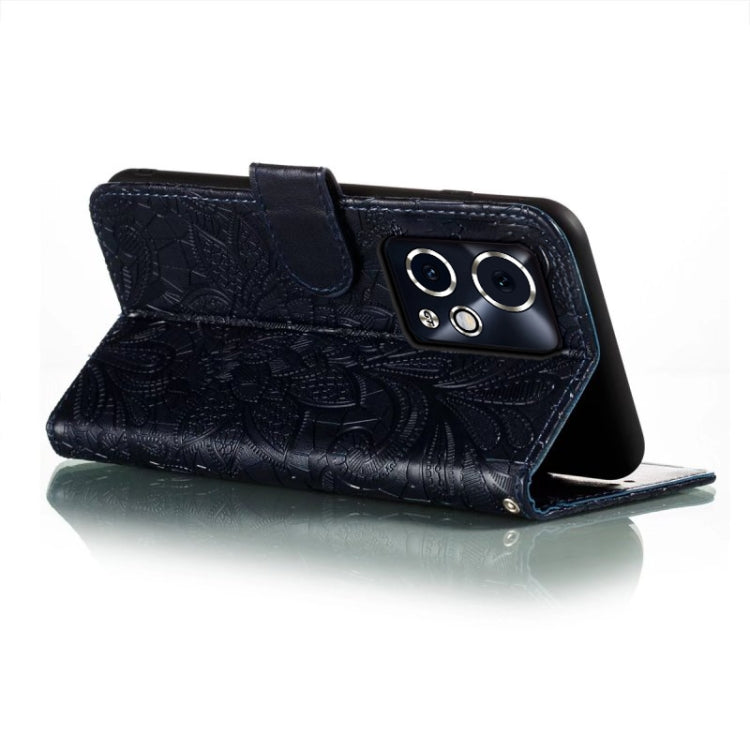 For Honor 90 GT Lace Flower Embossing Flip Leather Phone Case