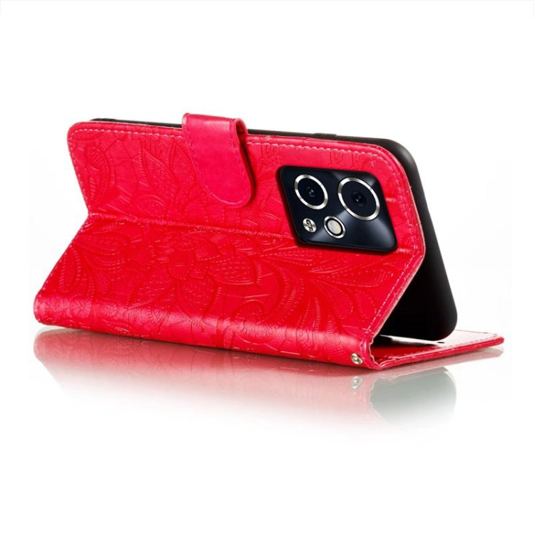 For Honor 90 GT Lace Flower Embossing Flip Leather Phone Case