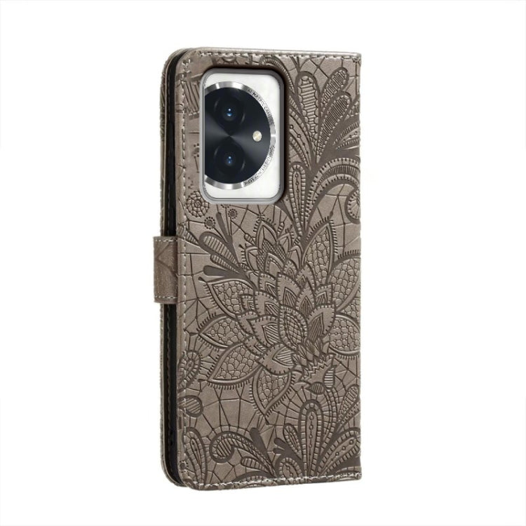 For Honor 100 Lace Flower Embossing Flip Leather Phone Case