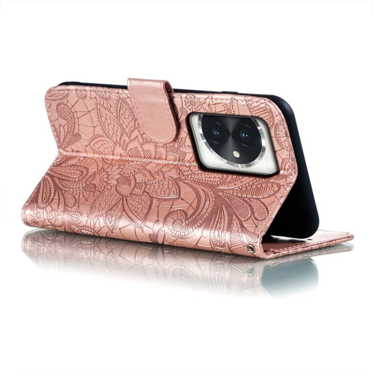 For Honor 100 Lace Flower Embossing Flip Leather Phone Case