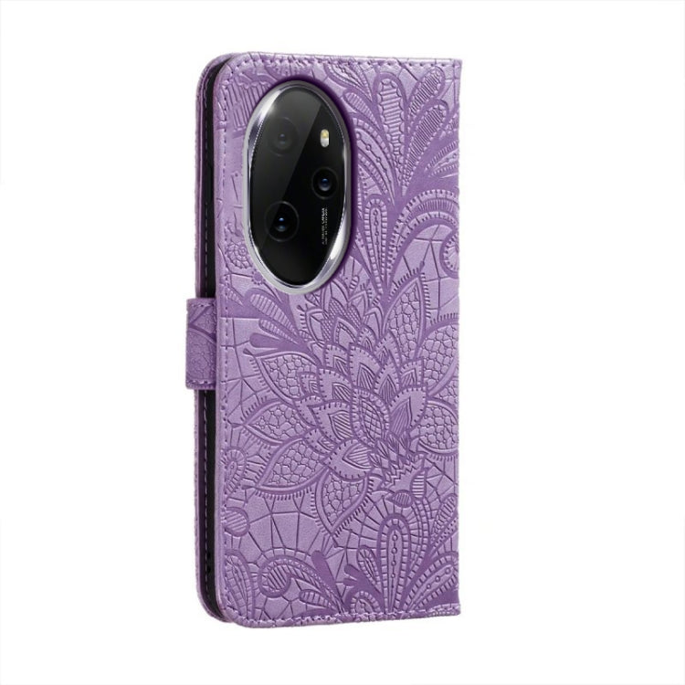 For Honor 100 Pro Lace Flower Embossing Flip Leather Phone Case