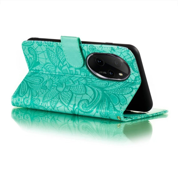For Honor 100 Pro Lace Flower Embossing Flip Leather Phone Case