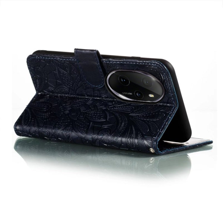 For Honor 100 Pro Lace Flower Embossing Flip Leather Phone Case