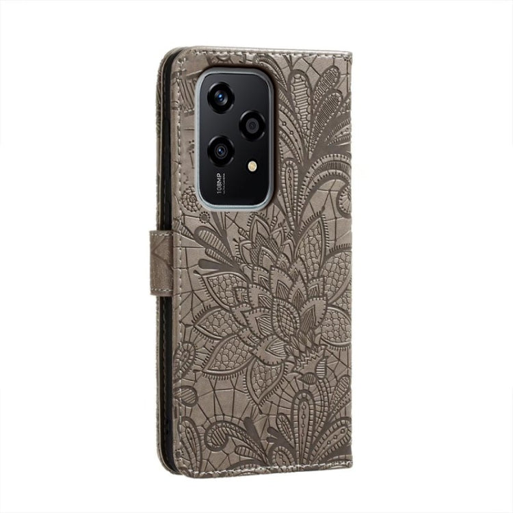 For Honor 200 Lite Global Lace Flower Embossing Flip Leather Phone Case