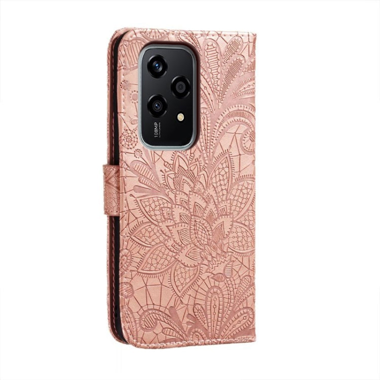 For Honor 200 Lite Global Lace Flower Embossing Flip Leather Phone Case
