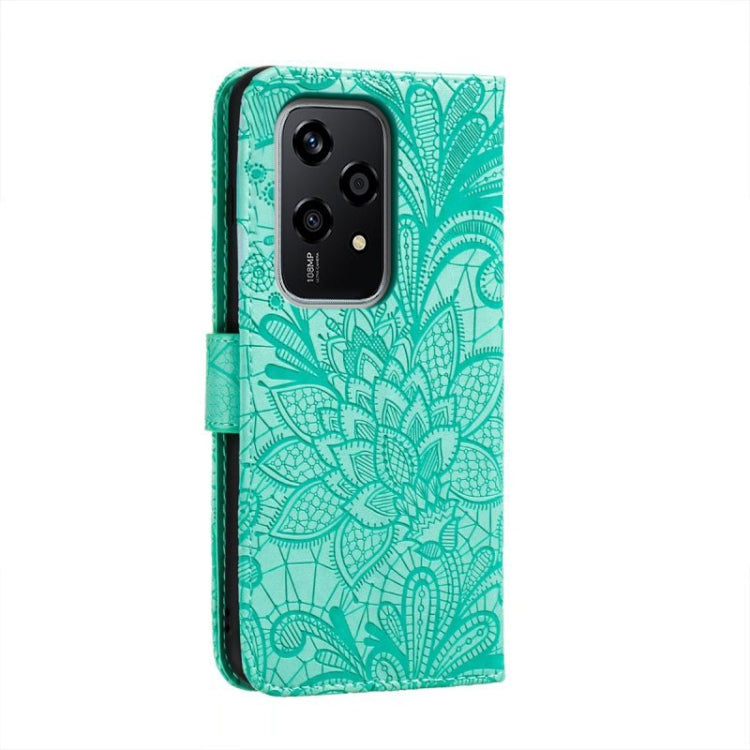 For Honor 200 Lite Global Lace Flower Embossing Flip Leather Phone Case