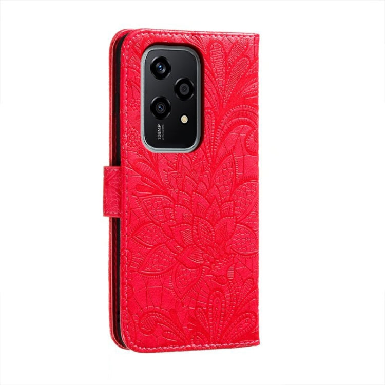 For Honor 200 Lite Global Lace Flower Embossing Flip Leather Phone Case