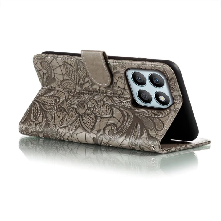 For Honor X8B Lace Flower Embossing Flip Leather Phone Case
