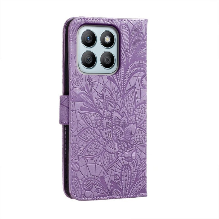 For Honor X8B Lace Flower Embossing Flip Leather Phone Case