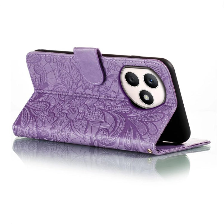 For Honor X50i+ Lace Flower Embossing Flip Leather Phone Case