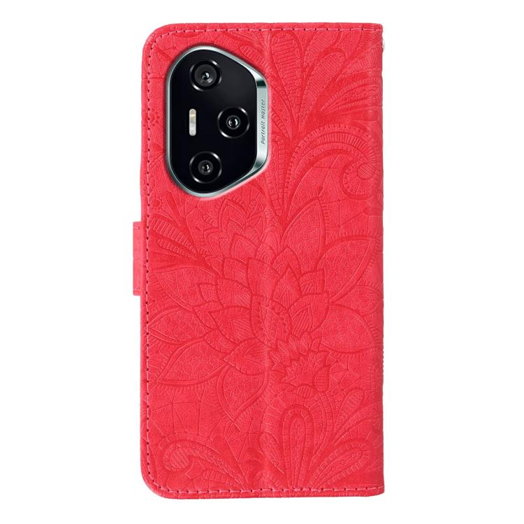 For Honor 400 Global 156.5mm Lace Flower Embossing Flip Leather Phone Case
