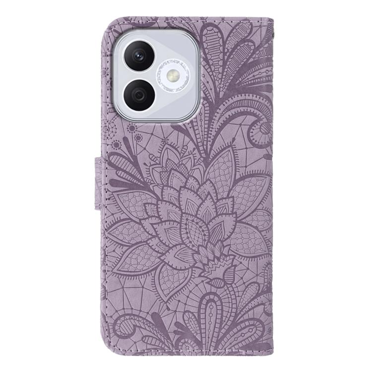 For Honor 400 Lite Global Lace Flower Embossing Flip Leather Phone Case