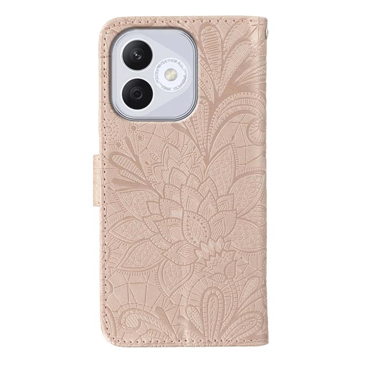 For Honor 400 Lite Global Lace Flower Embossing Flip Leather Phone Case