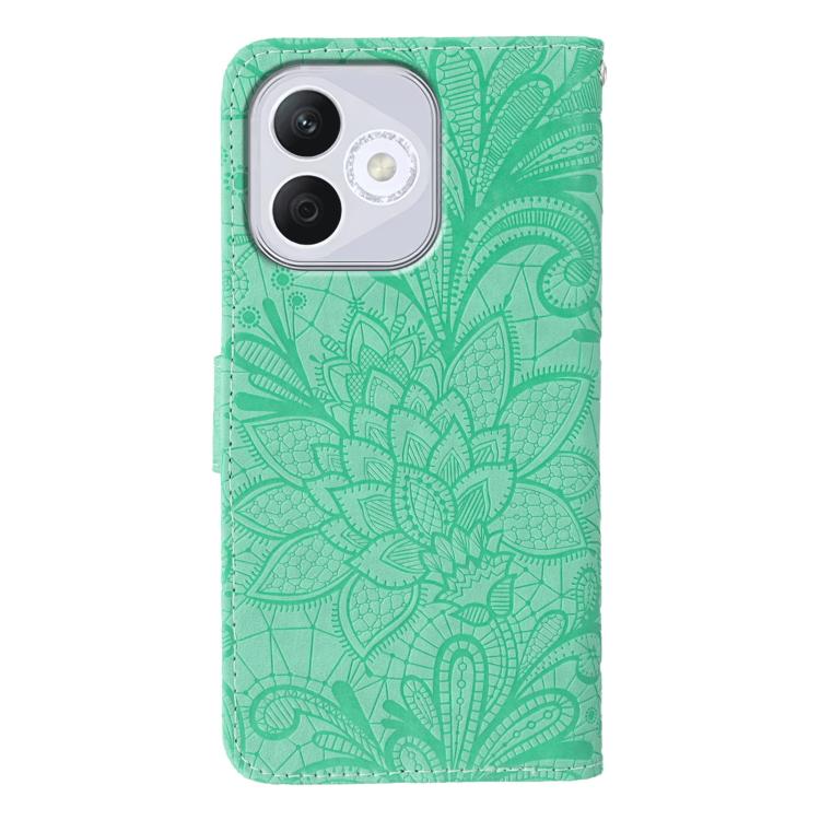 For Honor 400 Lite Global Lace Flower Embossing Flip Leather Phone Case