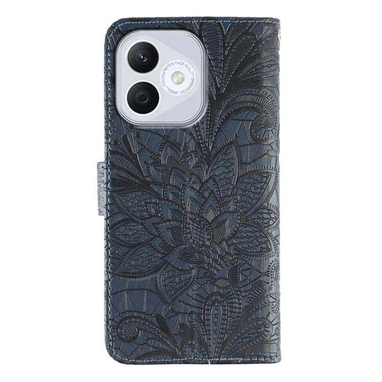 For Honor 400 Lite Global Lace Flower Embossing Flip Leather Phone Case