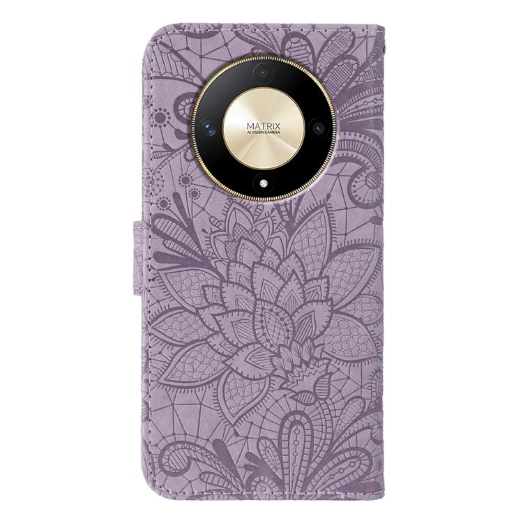 For Honor Magic6 Lite / X50 / X9b Lace Flower Embossing Flip Leather Phone Case