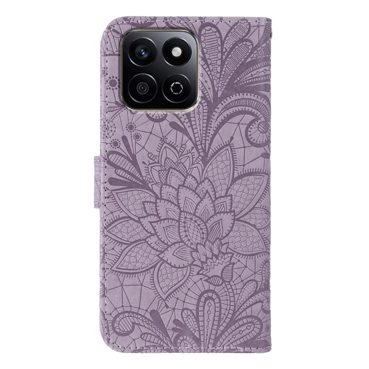 For Honor X7c / Play 60 Plus Lace Flower Embossing Flip Leather Phone Case