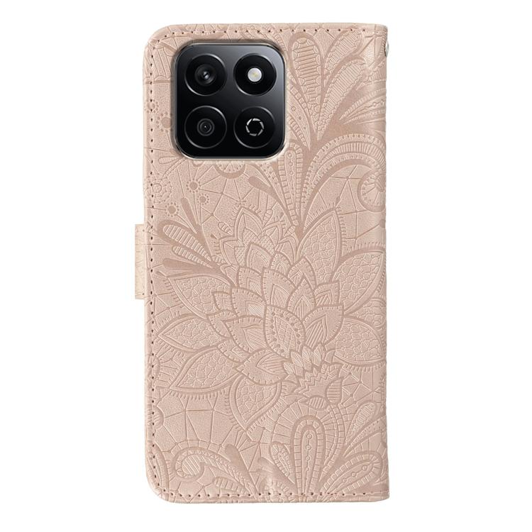 For Honor X7c / Play 60 Plus Lace Flower Embossing Flip Leather Phone Case