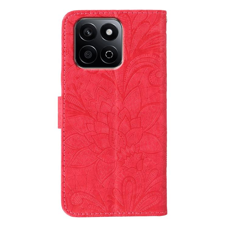 For Honor X7c / Play 60 Plus Lace Flower Embossing Flip Leather Phone Case