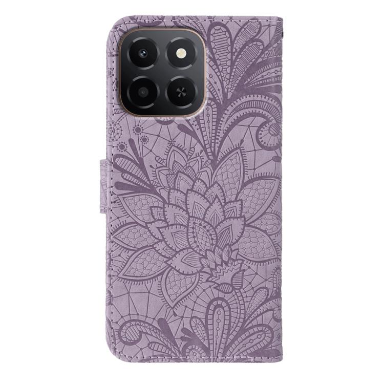 For Honor X6c 4G Lace Flower Embossing Flip Leather Phone Case