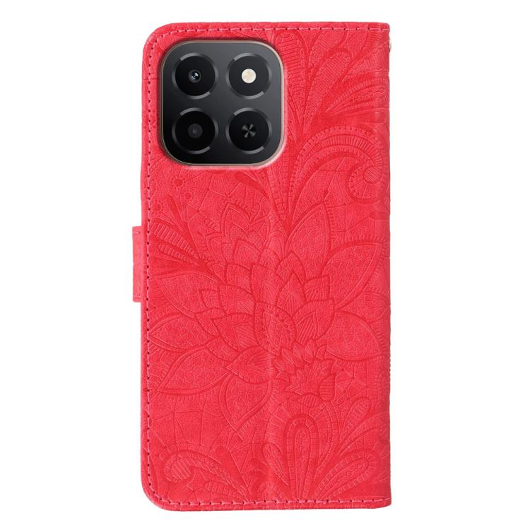 For Honor X6c 4G Lace Flower Embossing Flip Leather Phone Case