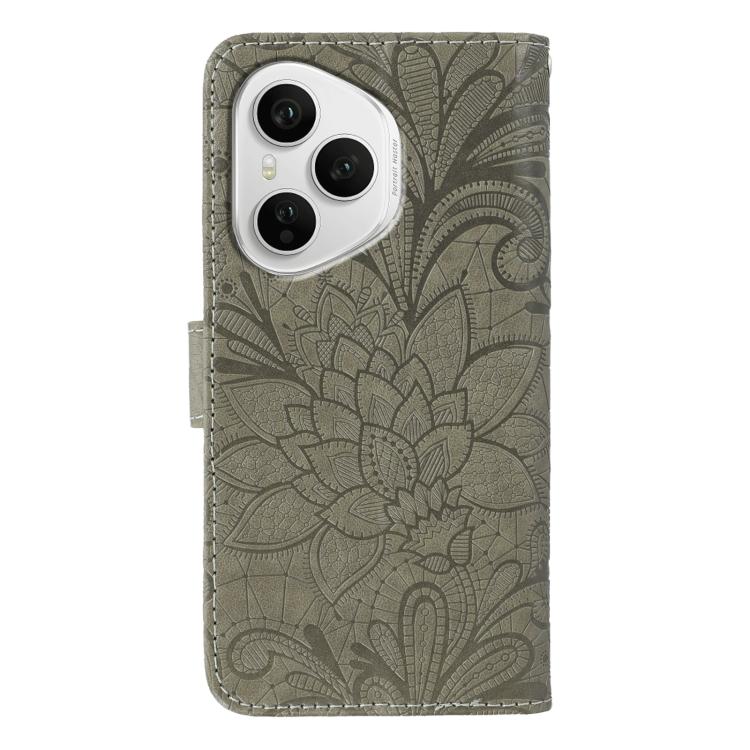 For Honor 400 Pro Global 160.8mm Lace Flower Embossing Flip Leather Phone Case