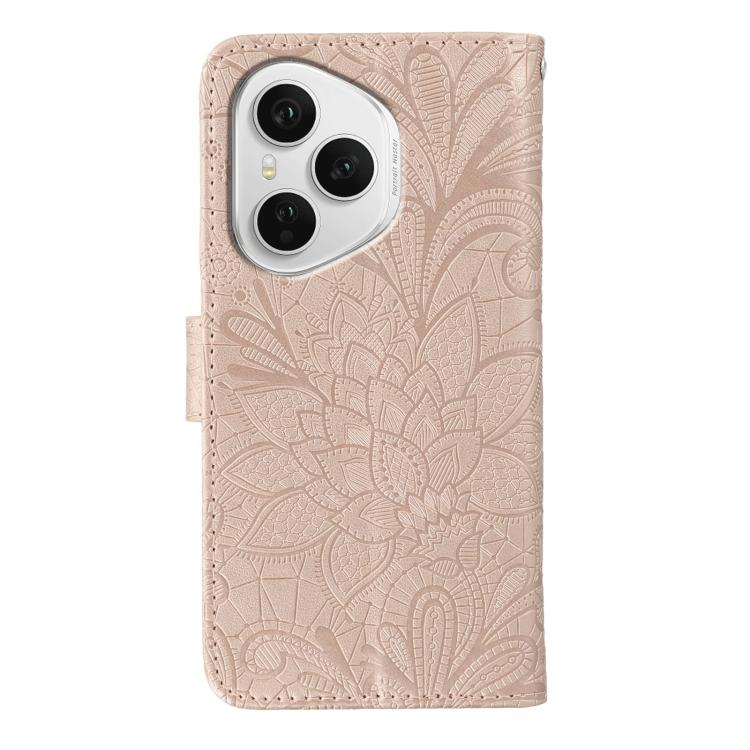 For Honor 400 Pro Global 160.8mm Lace Flower Embossing Flip Leather Phone Case