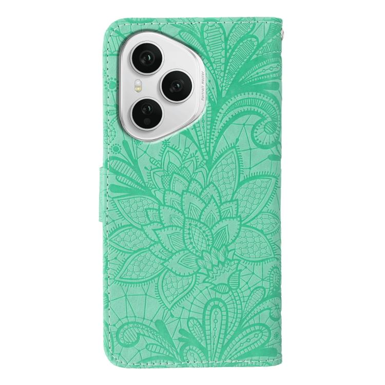 For Honor 400 Pro Global 160.8mm Lace Flower Embossing Flip Leather Phone Case